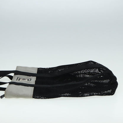 CHANEL Sports Tote Bag Nylon Black Gray CC yk14152
