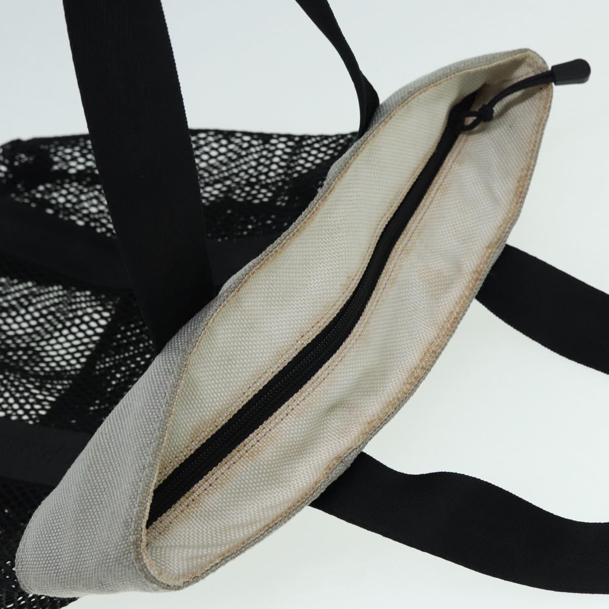 CHANEL Sports Tote Bag Nylon Black Gray CC yk14152
