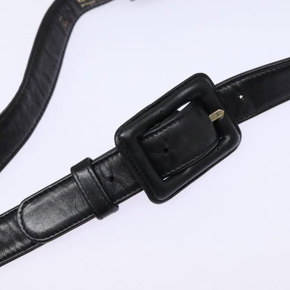 CHANEL Matelasse Turn Lock Waist bag Leather Black Gold CC yk14337