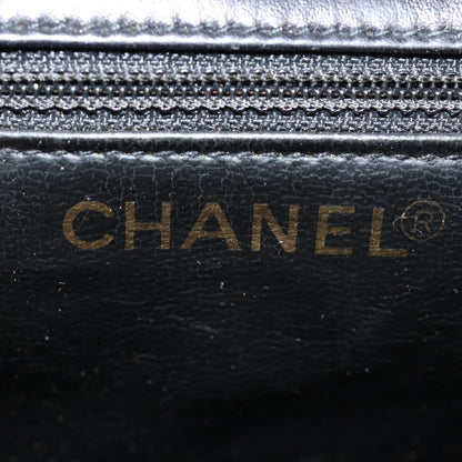 CHANEL Matelasse Turn Lock Waist bag Leather Black Gold CC yk14337