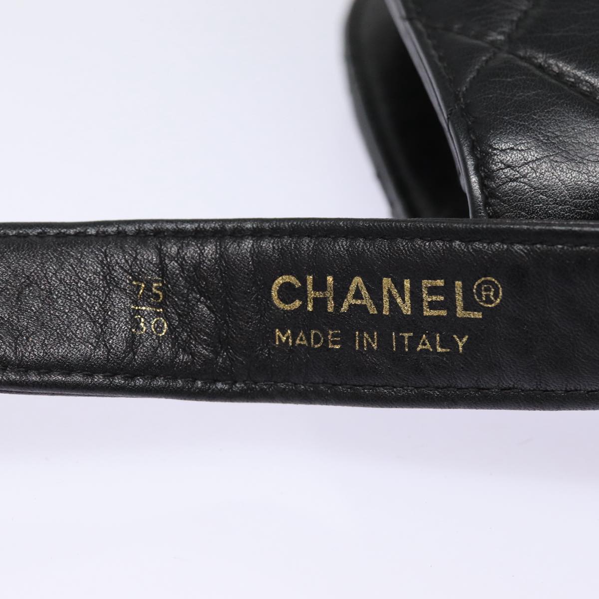 CHANEL Matelasse Turn Lock Waist bag Leather Black Gold CC yk14337