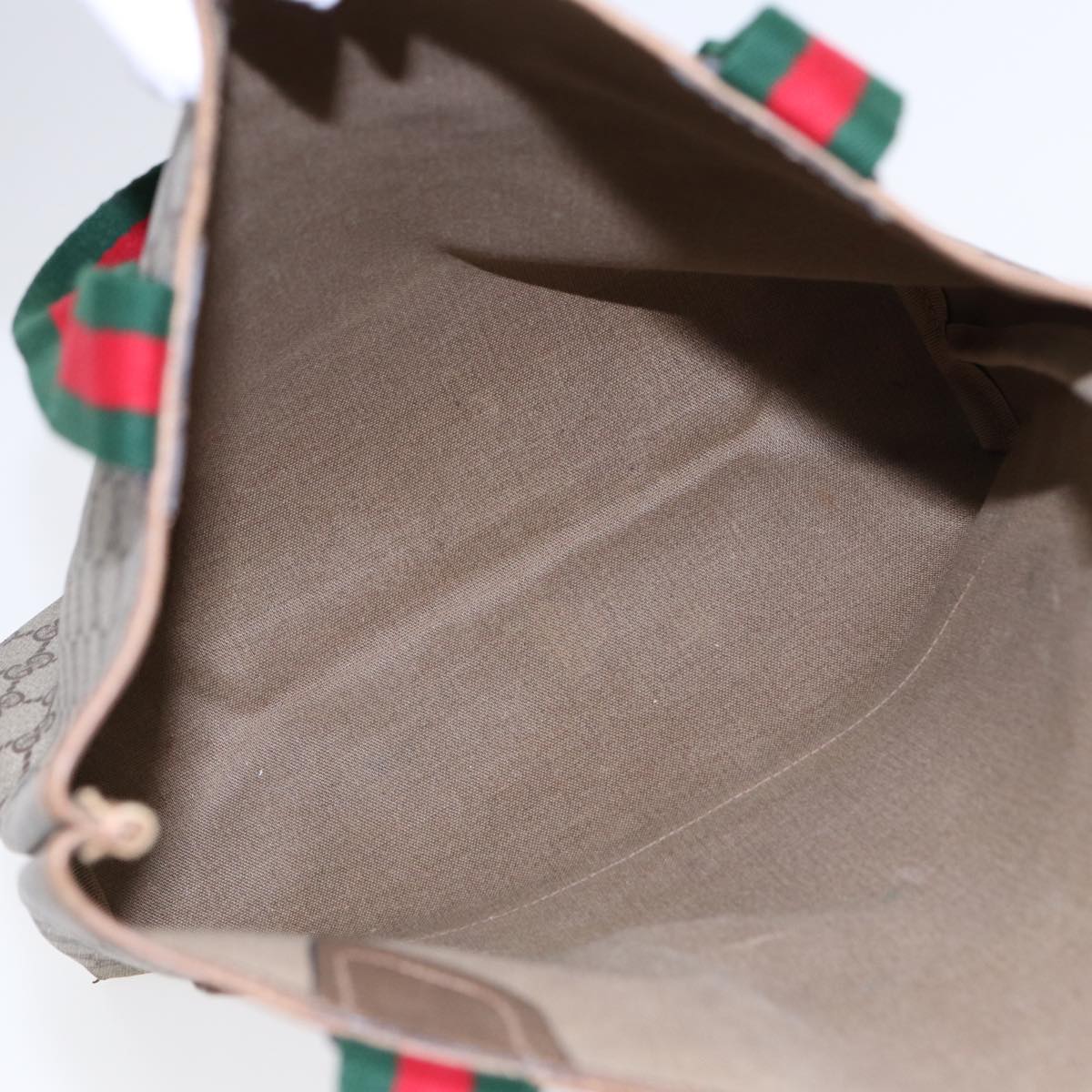 GUCCI GG Supreme Web Sherry Line Tote Bag PVC Beige Red 39 02 003  14357