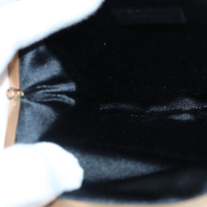 GUCCI Bamboo Beads Chain Purse Pouch Canvas Black 125587  14373