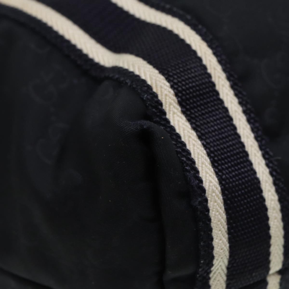 GUCCI GG Canvas Tote Bag Black Navy 189669  14419