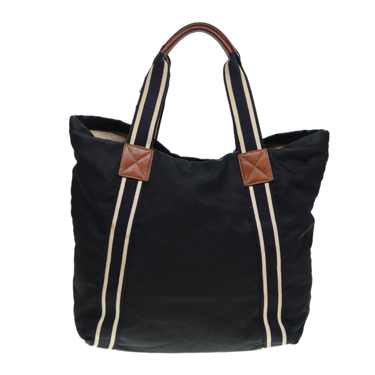 GUCCI GG Canvas Tote Bag Black Navy 189669  14419