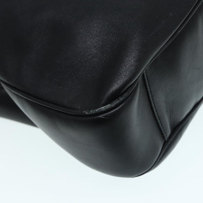 GUCCI Bamboo Hand Bag Leather Black Gold 001 3754 1577  14446