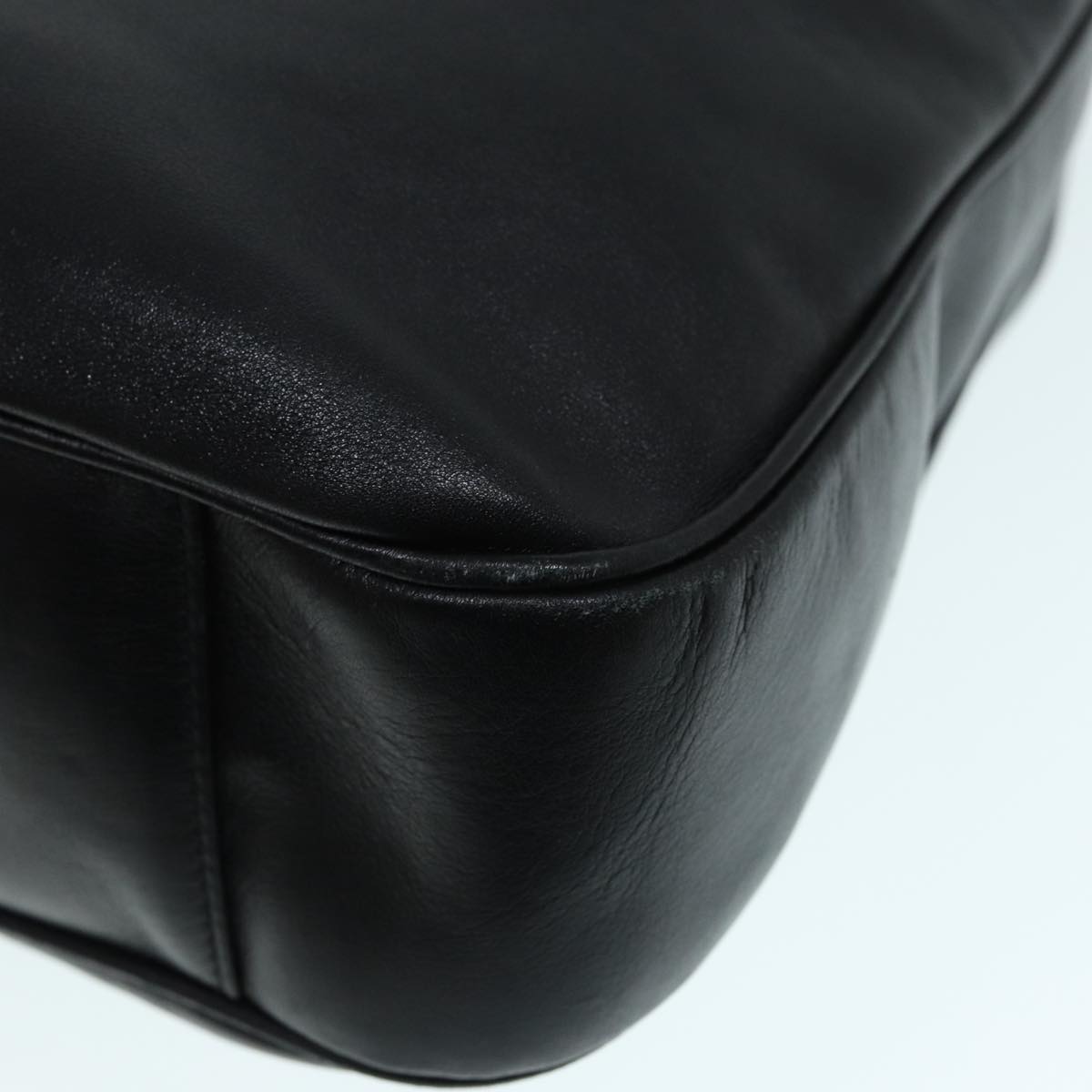 GUCCI Bamboo Hand Bag Leather Black Gold 001 3754 1577  14446