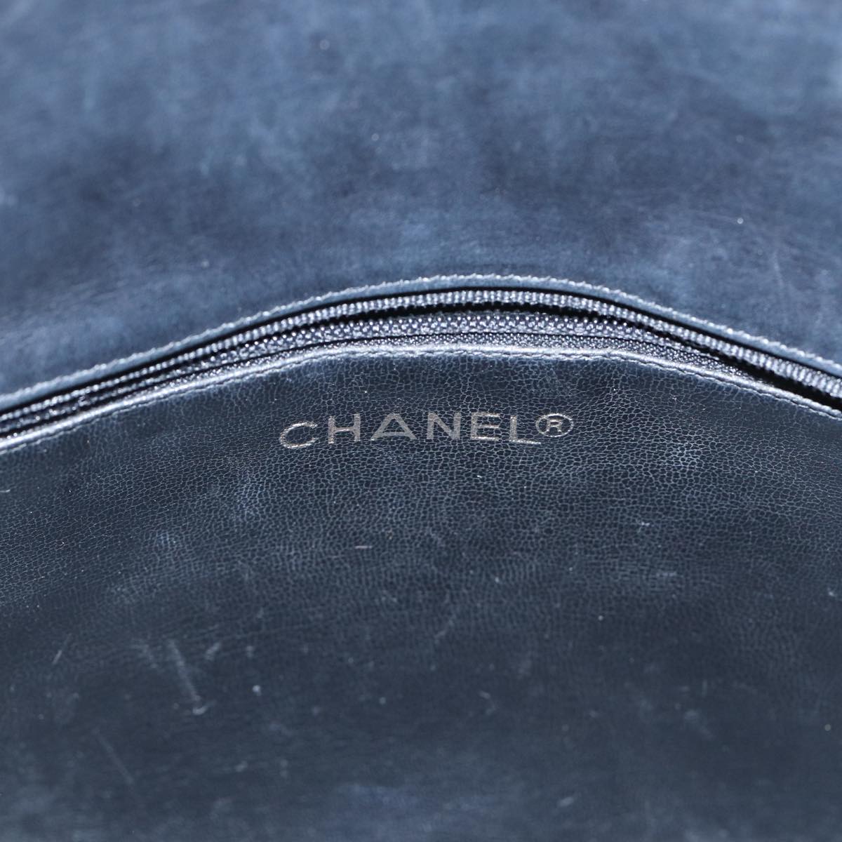 CHANEL Matelasse Turn Lock Chain Shoulder Bag Leather Black Gold CC yk14695