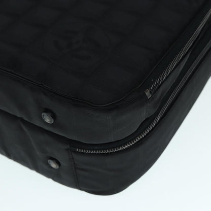 CHANEL New Travel Line Travel Case Nylon Black CC yk14766