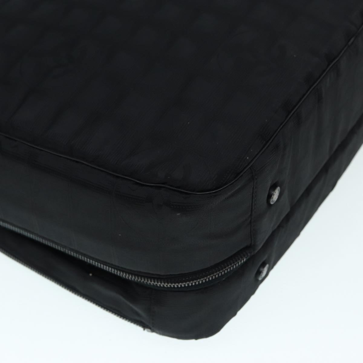 CHANEL New Travel Line Travel Case Nylon Black CC yk14766