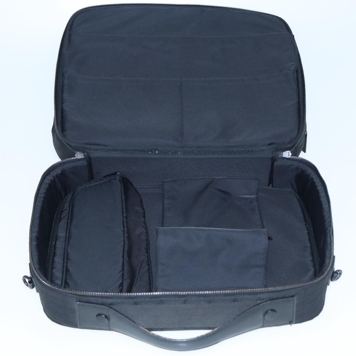 CHANEL New Travel Line Travel Case Nylon Black CC yk14766