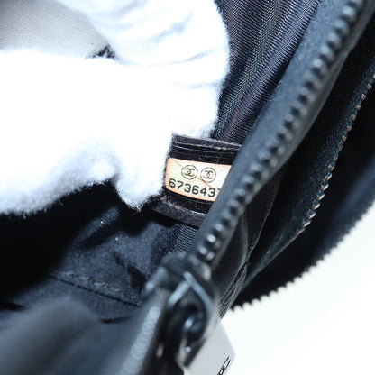 CHANEL New Travel Line Travel Case Nylon Black CC yk14766