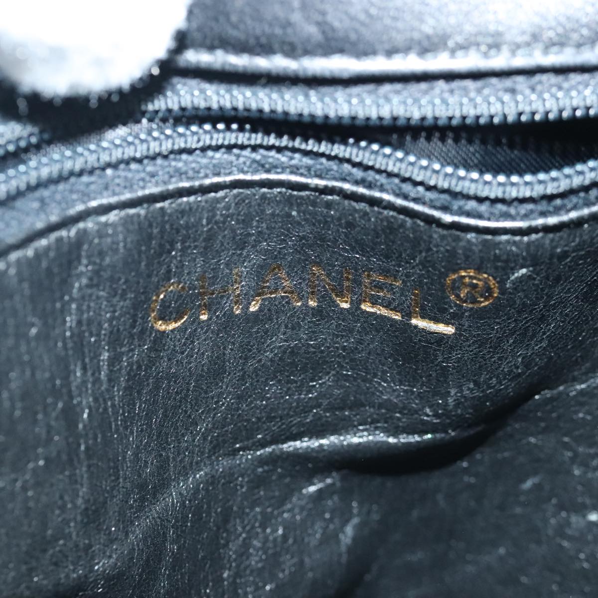 CHANEL Matelasse Chain Shoulder Bag Lamb Skin Black CC yk14961A