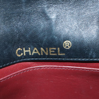 CHANEL Matelasse COCO Mark Chain Stone Bag Lamb Skin Black CC yk15007A