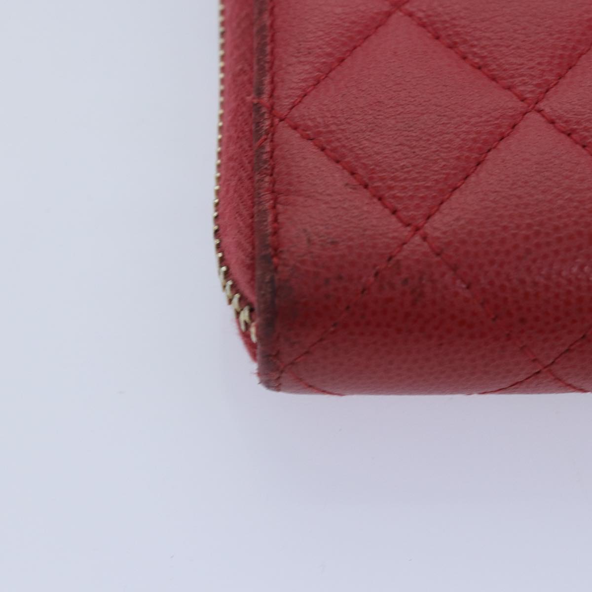 CHANEL Matelasse Long Wallet Caviar Skin Pink Gold CC yk15041
