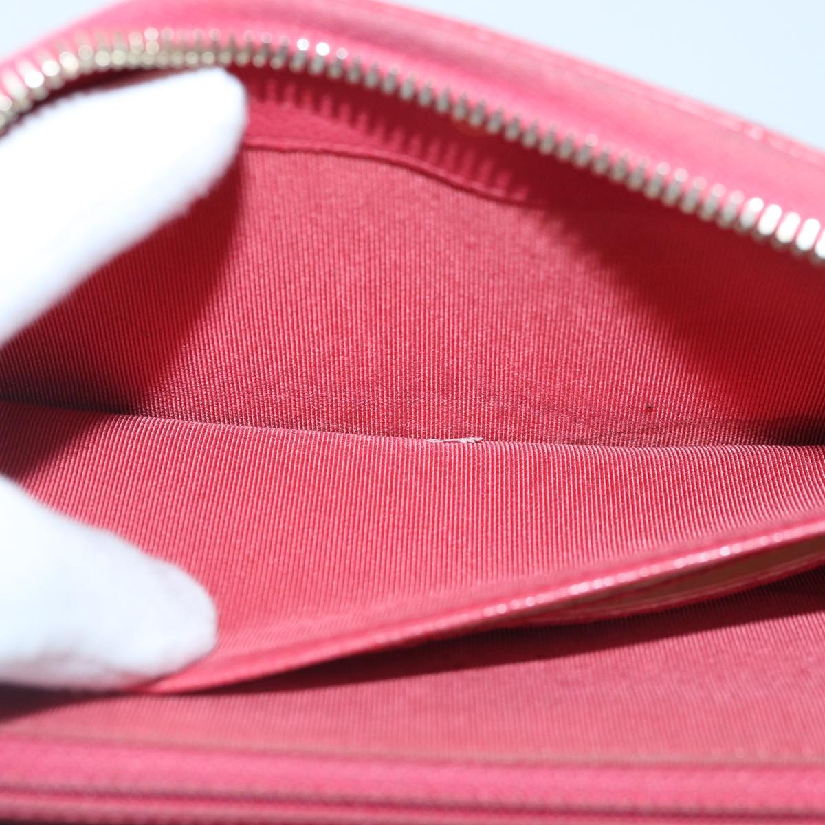 CHANEL Matelasse Long Wallet Caviar Skin Pink Gold CC yk15041