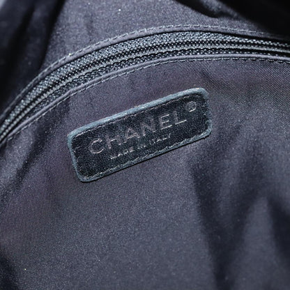 CHANEL Paris Biarritz PM Hand Bag Coated Canvas Black Silver CC yk15242