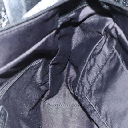 CHANEL Paris Biarritz PM Hand Bag Coated Canvas Black Silver CC yk15242