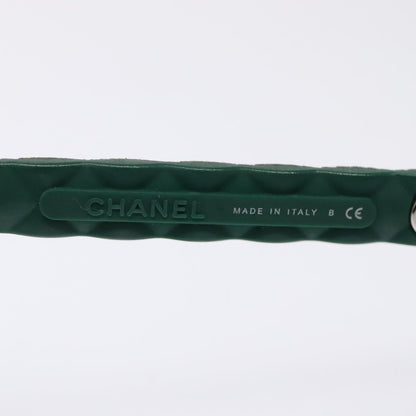 CHANEL Sunglasses plastic Green CC yk15278