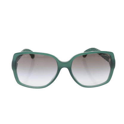 CHANEL Sunglasses plastic Green CC yk15278
