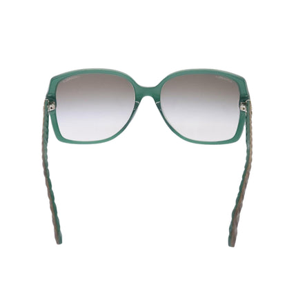 CHANEL Sunglasses plastic Green CC yk15278