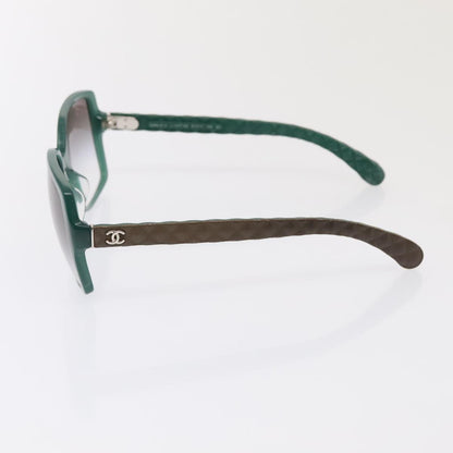 CHANEL Sunglasses plastic Green CC yk15278