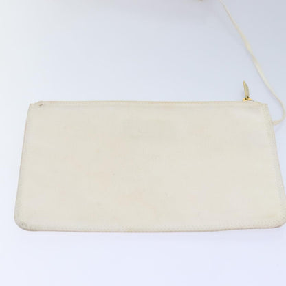 CHANEL Triple Coco Tote Bag Vinyl White Gold CC yk15356