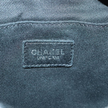 CHANEL Matelasse Waist bag Caviar Skin Black Silver CC yk15369