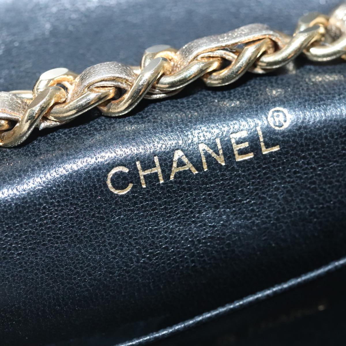 CHANEL Mini Mini Matelasse Chain Pouch Lamb Skin Gold CC yk15423