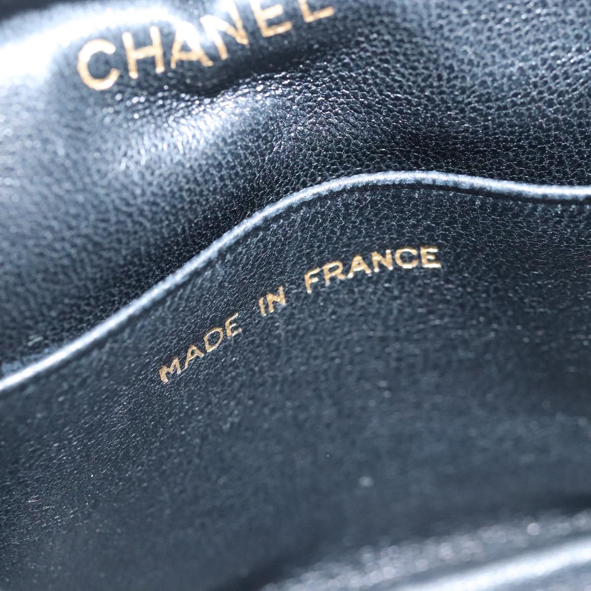 CHANEL Mini Mini Matelasse Chain Pouch Lamb Skin Gold CC yk15423