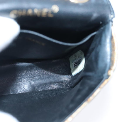 CHANEL Mini Mini Matelasse Chain Pouch Lamb Skin Gold CC yk15423