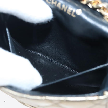 CHANEL Mini Mini Matelasse Chain Pouch Lamb Skin Gold CC yk15423