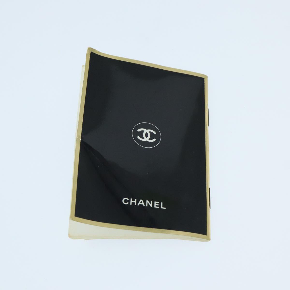 CHANEL Matelasse Vanity Cosmetic Pouch Lamb Skin Blue Gold CC yk15445