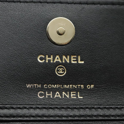 CHANEL Matelasse Chain Pouch Canvas Beige Gold CC yk15527A