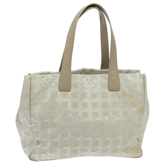 CHANEL New travel line Tote Bag Nylon Beige CC yk15563