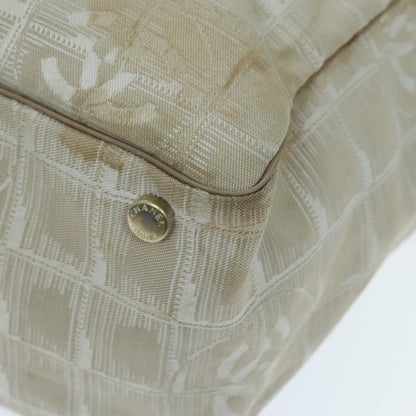 CHANEL New travel line Tote Bag Nylon Beige CC yk15563