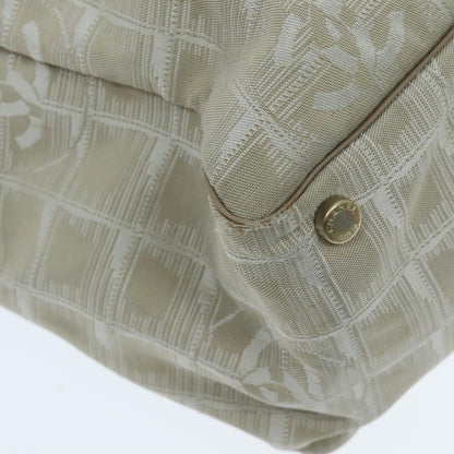 CHANEL New travel line Tote Bag Nylon Beige CC yk15563