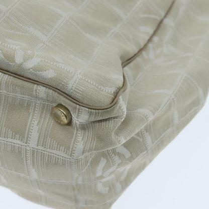 CHANEL New travel line Tote Bag Nylon Beige CC yk15563