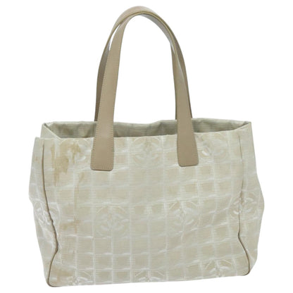 CHANEL New travel line Tote Bag Nylon Beige CC yk15563