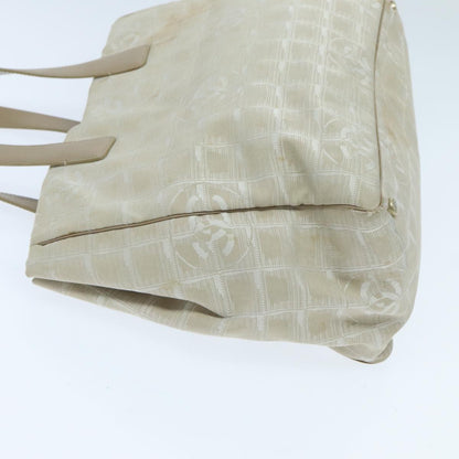 CHANEL New travel line Tote Bag Nylon Beige CC yk15563
