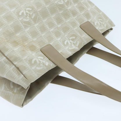 CHANEL New travel line Tote Bag Nylon Beige CC yk15563