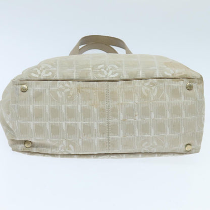 CHANEL New travel line Tote Bag Nylon Beige CC yk15563