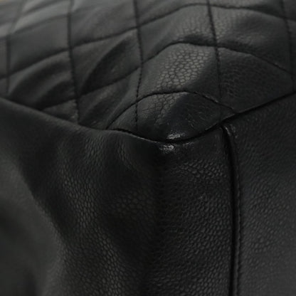 CHANEL Matelasse Chain Tote Bag Caviar Skin GST Black CC yk15656A
