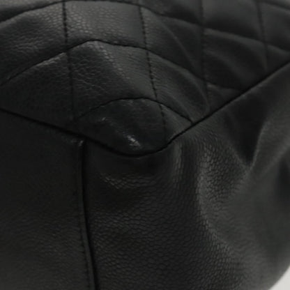 CHANEL Matelasse Chain Tote Bag Caviar Skin GST Black CC yk15656A