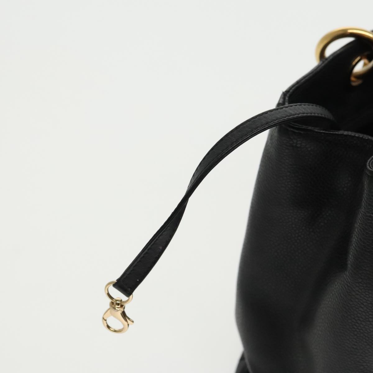 CHANEL Matelasse Chain Tote Bag Caviar Skin GST Black CC yk15656A