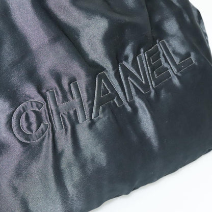CHANEL COCO Mark Tote Bag Silk Black Gold CC yk15672