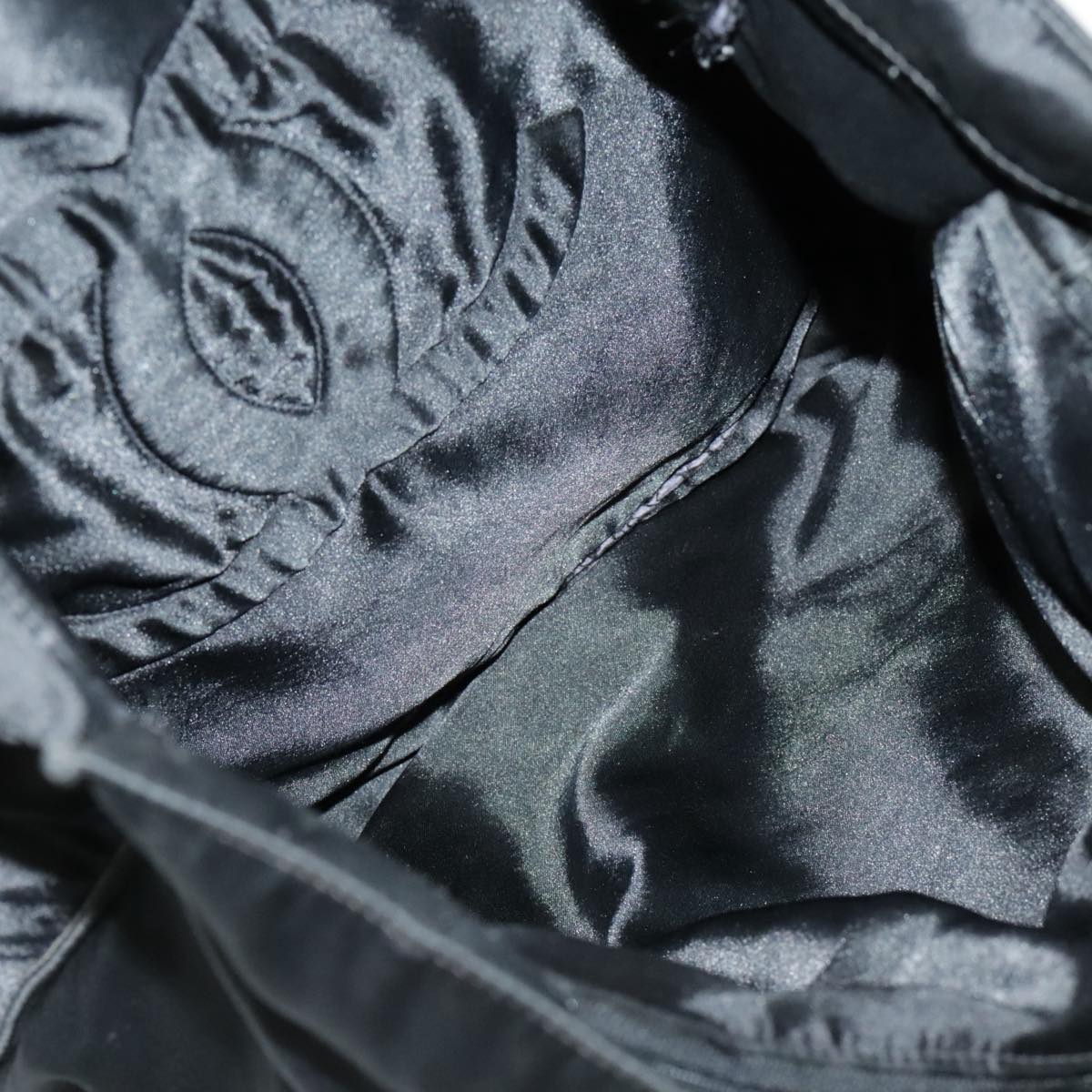 CHANEL COCO Mark Tote Bag Silk Black Gold CC yk15672