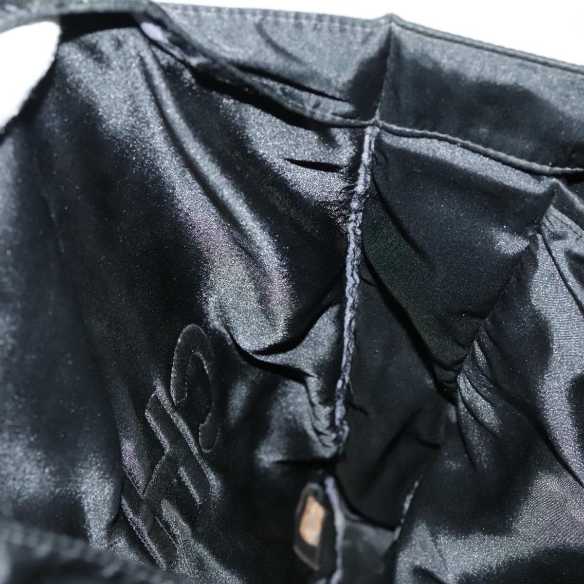 CHANEL COCO Mark Tote Bag Silk Black Gold CC yk15672