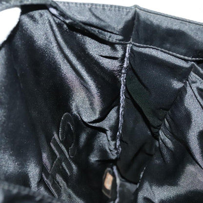 CHANEL COCO Mark Tote Bag Silk Black Gold CC yk15672