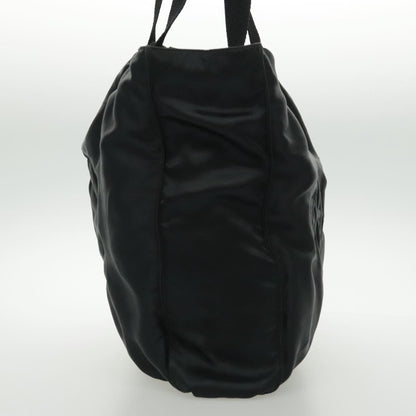 CHANEL COCO Mark Tote Bag Silk Black Gold CC yk15672